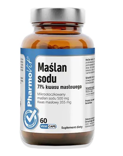 Maślan sodu (500 mg) bezglutenowy 60 kapsułek