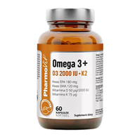 OMEGA 3 + WITAMINY D3 + K2 BEZGLUTENOWE 60 KAPSUŁEK - PHARMOVIT (CLEAN LABEL)