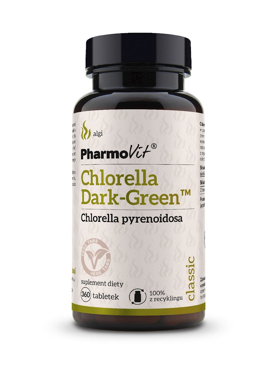 Chlorella dark-green (250 mg) bezglutenowa 360 tabletek