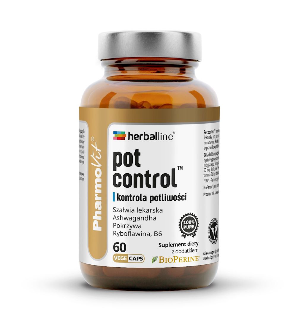 Kapsułki na kontrolę potliwości (pot control) bezglutenowe 60 szt.