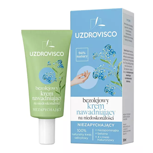 KREM DO TWARZY NAWADNIAJĄCY NA NIEDOSKONAŁOŚCI 50 ml - UZDROVISCO (BEZOLEJOWA)