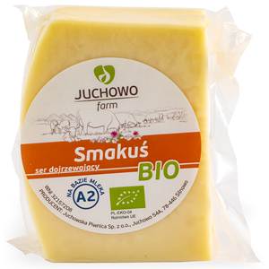 SER ŻÓŁTY DOJRZEWAJĄCY SMAKUŚ BIO (około 0,30 kg) - JUCHOWO (NA ZAMÓWIENIE)