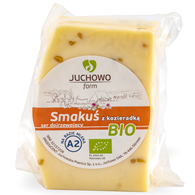 SER ŻÓŁTY DOJRZEWAJĄCY Z KOZIERADKĄ SMAKUŚ BIO (około 0,30 kg) - JUCHOWO (NA ZAMÓWIENIE)