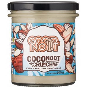 KREM MIGDAŁOWO - KOKOSOWY CRUNCHY BEZ DODATKU CUKRÓW BEZGLUTENOWY 300 g - GOOD NOOT