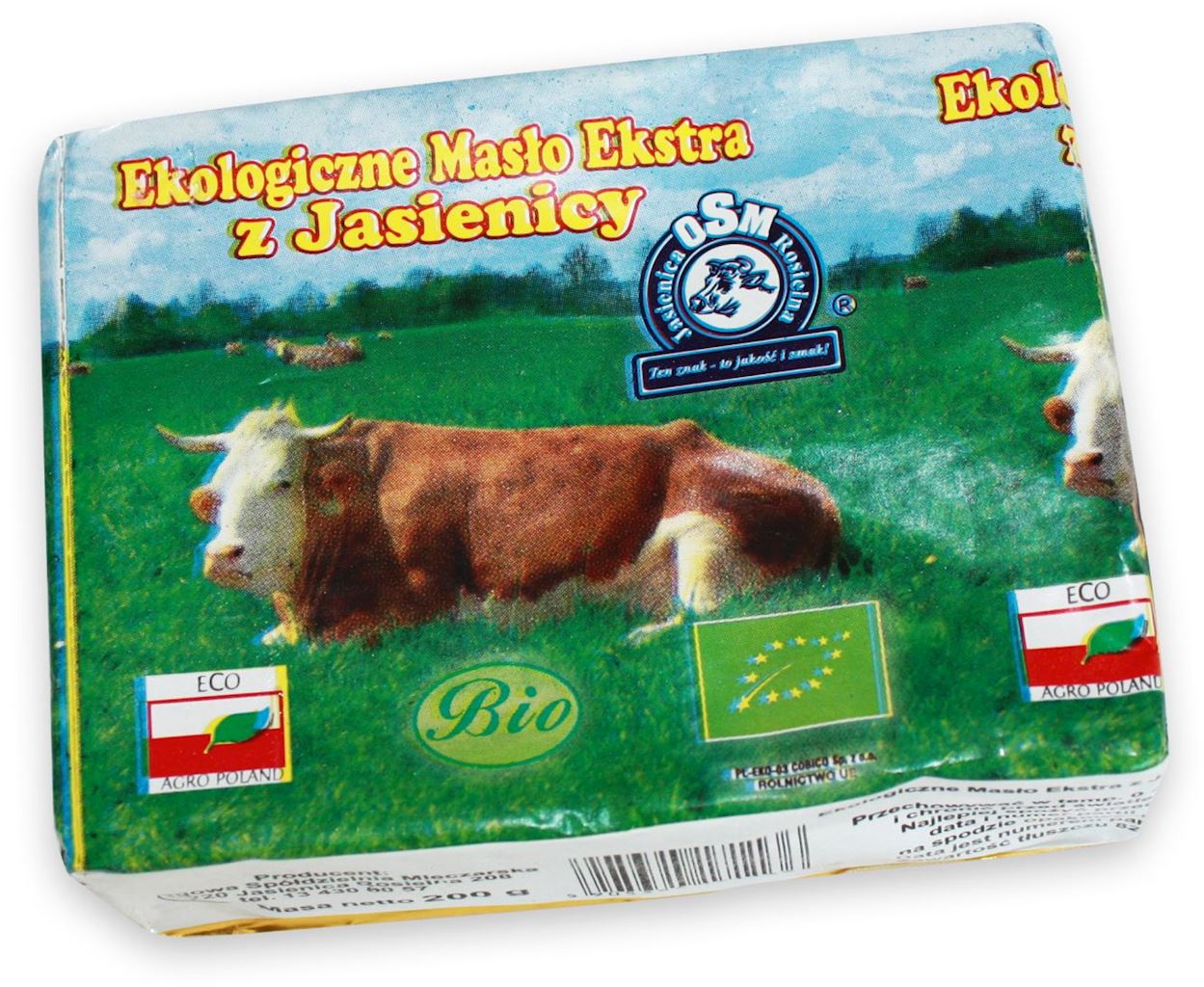 Masło ekstra kostka (82 % tłuszczu) bio 200 g
