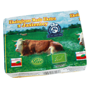 MASŁO EKSTRA KOSTKA (82 % TŁUSZCZU) BIO 200 g - JASIENICA