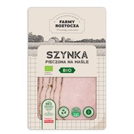 SZYNKA NA MAŚLE PIECZONA PLASTRY BIO 100 g -  FARMY ROZTOCZA (NA ZAMÓWIENIE)