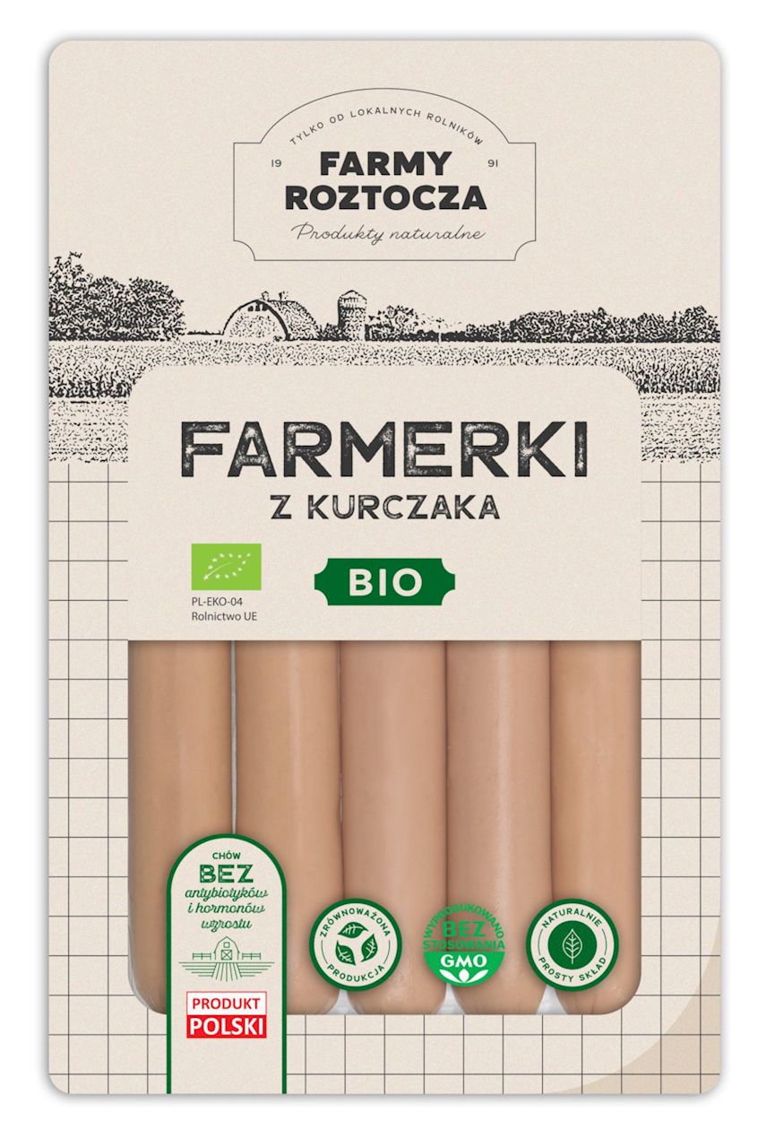 Parówki farmerki z kurczaka bio 250 g