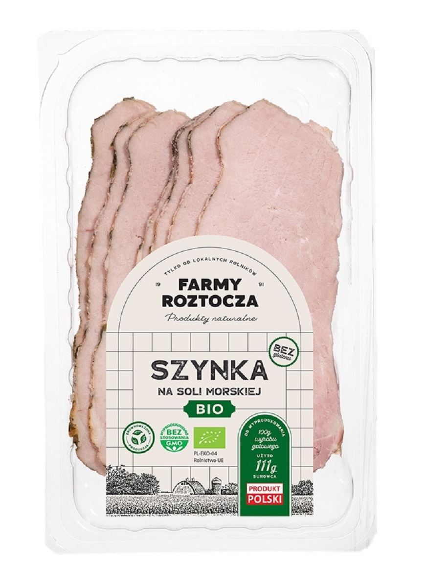 Szynka na soli morskiej plastry bio 100 g