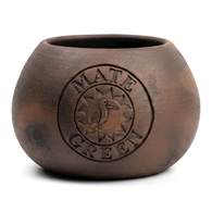 MATERO Z CERAMIKI MLEKOWANEJ HAND MADE - YERBA MATE GREEN