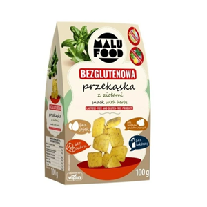 PRZEKĄSKA Z ZIOŁAMI BEZ CUKRU BEZGLUTENOWA 100 g - MALU FOOD