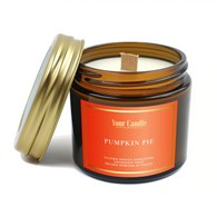 ŚWIECA SOJOWA ZAPACHOWA Z DREWNIANYM KNOTEM PUMPKIN PIE 120 ml - YOUR CANDLE (PRODUKT SEZONOWY)