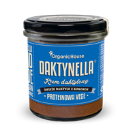 KREM PROTEINOWY KOKOS - DAKTYLE MEDJOOL BEZGLUTENOWY BIO 280 g - ORGANICHOUSE (DAKTYNELLA)