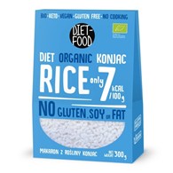 MAKARON (KONJAC) W KSZTAŁCIE RYŻU BEZGLUTENOWY BIO 385 g (300 g) - DIET-FOOD