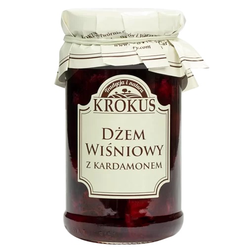 Dżem wiśniowy z kardamonem o obniżonej zawartości cukru bezglutenowy 235 g