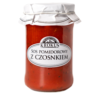 SOS POMIDOROWY Z CZOSNKIEM BEZ DODATKU CUKRÓW 340 g - KROKUS