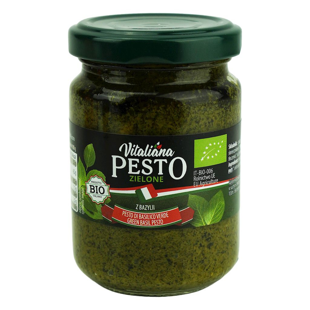 Pesto zielone z bazylii bio 140 g