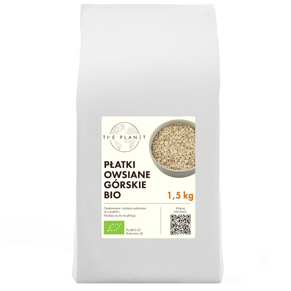 Płatki owsiane górskie bio 1,5 kg