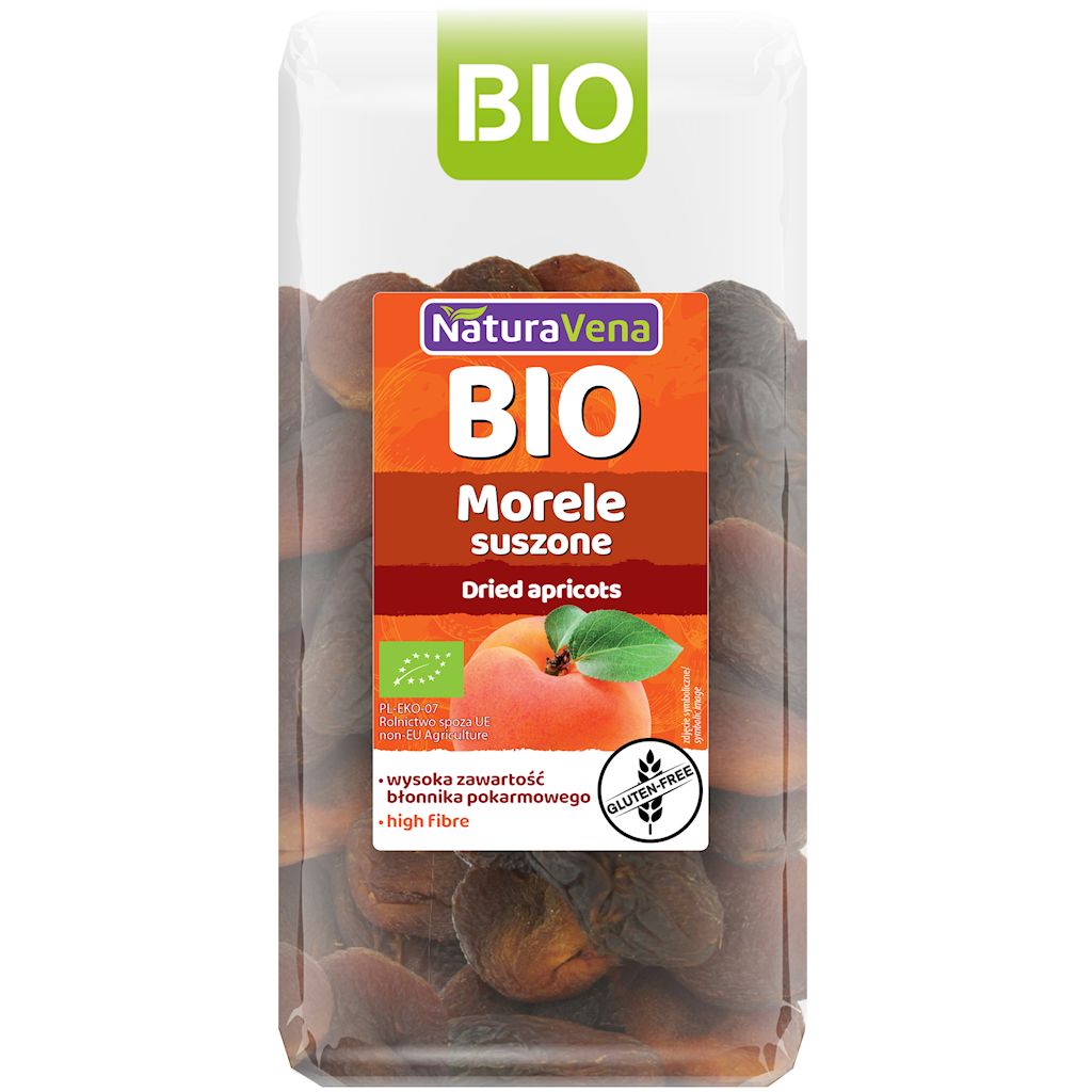 Morele suszone bezglutenowe bio 400 g