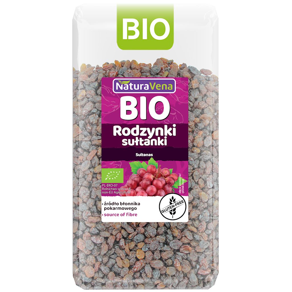 Rodzynki sułtanki bezglutenowe bio 400 g
