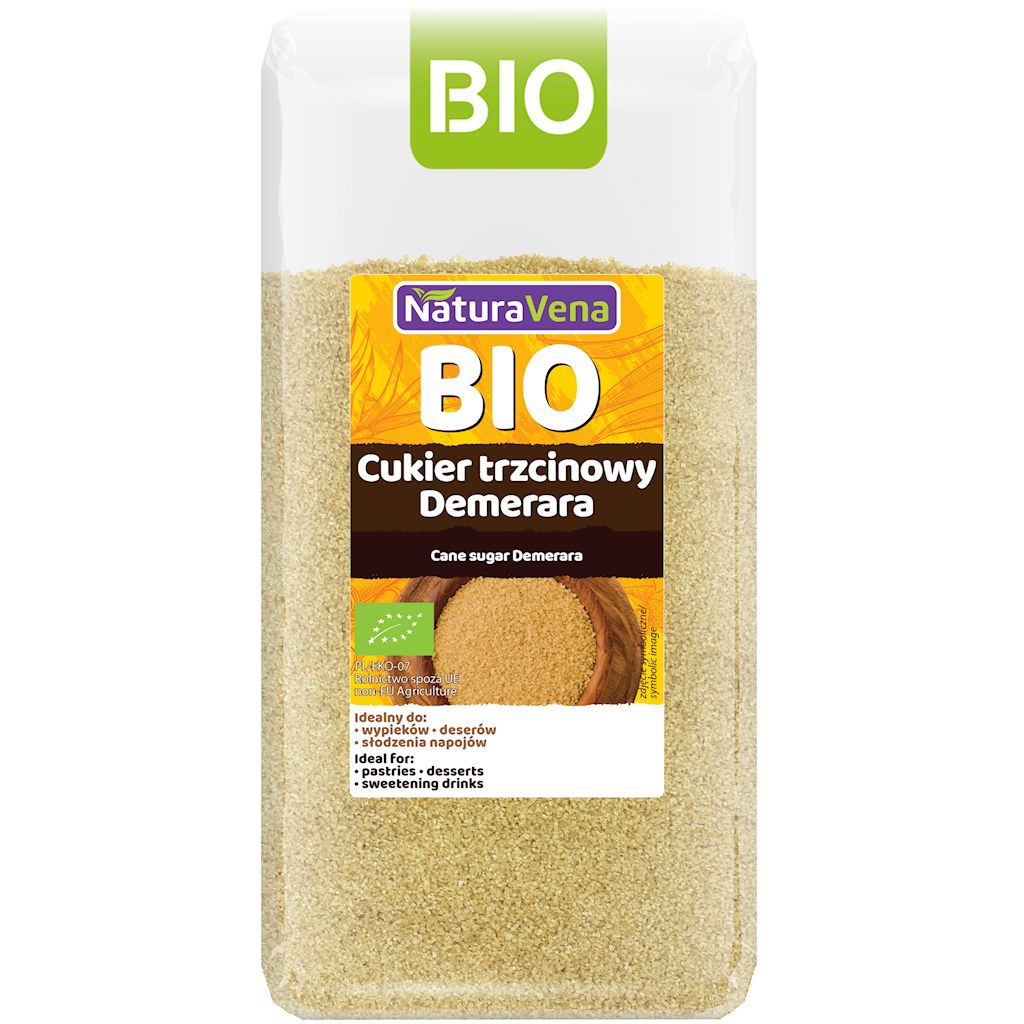 Cukier trzcinowy demerara bio 500 g