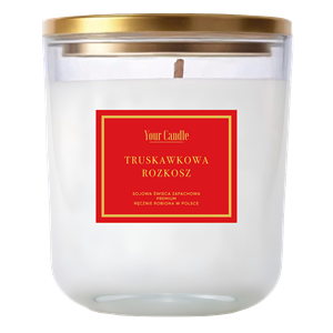 ŚWIECA SOJOWA ZAPACHOWA TRUSKAWKOWA ROZKOSZ 180 ml - YOUR CANDLE