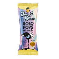 LIZAK KULKA HOLO POPS O SMAKU ANANASOWYM Z WITAMINĄ D I C BEZ CUKRU BEZGLUTENOWY 8 g - JOE GLOW