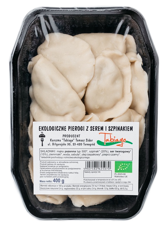 Pierogi z serem i szpinakiem bio 400 g