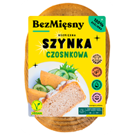 SZYNKA CZOSNKOWA ROŚLINNA PLASTRY 120 g - BEZMIĘSNY