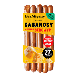 KABANOSY O SMAKU SEROWYM ROŚLINNE 160 g - BEZMIĘSNY