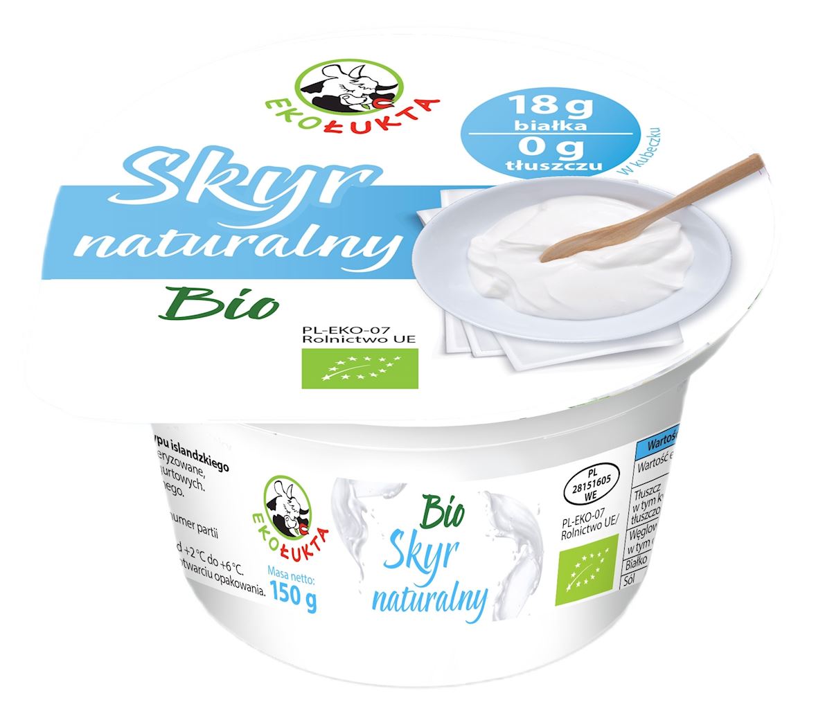 Jogurt typu skyr proteinowy naturalny bio 150 g