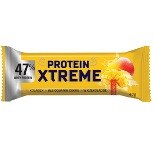 BATON PROTEINOWY XTREME Z MANGO W CZEKOLADZIE MLECZNEJ BEZ DODATKU CUKRU 40 g - DOBRY SQUAD