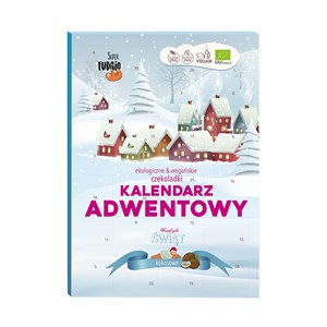 KALENDARZ ADWENTOWY (CZEKOLADKI KOKOSOWE BEZ DODATKU CUKRÓW BEZGLUTENOWE) BIO 100 g - ME GUSTO (SUPER FUDGIO) (PRODUKT SEZONOWY)