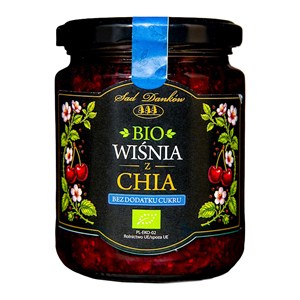 WIŚNIA Z CHIA BEZ DODATKU CUKRÓW BIO 240 g - SAD DANKÓW