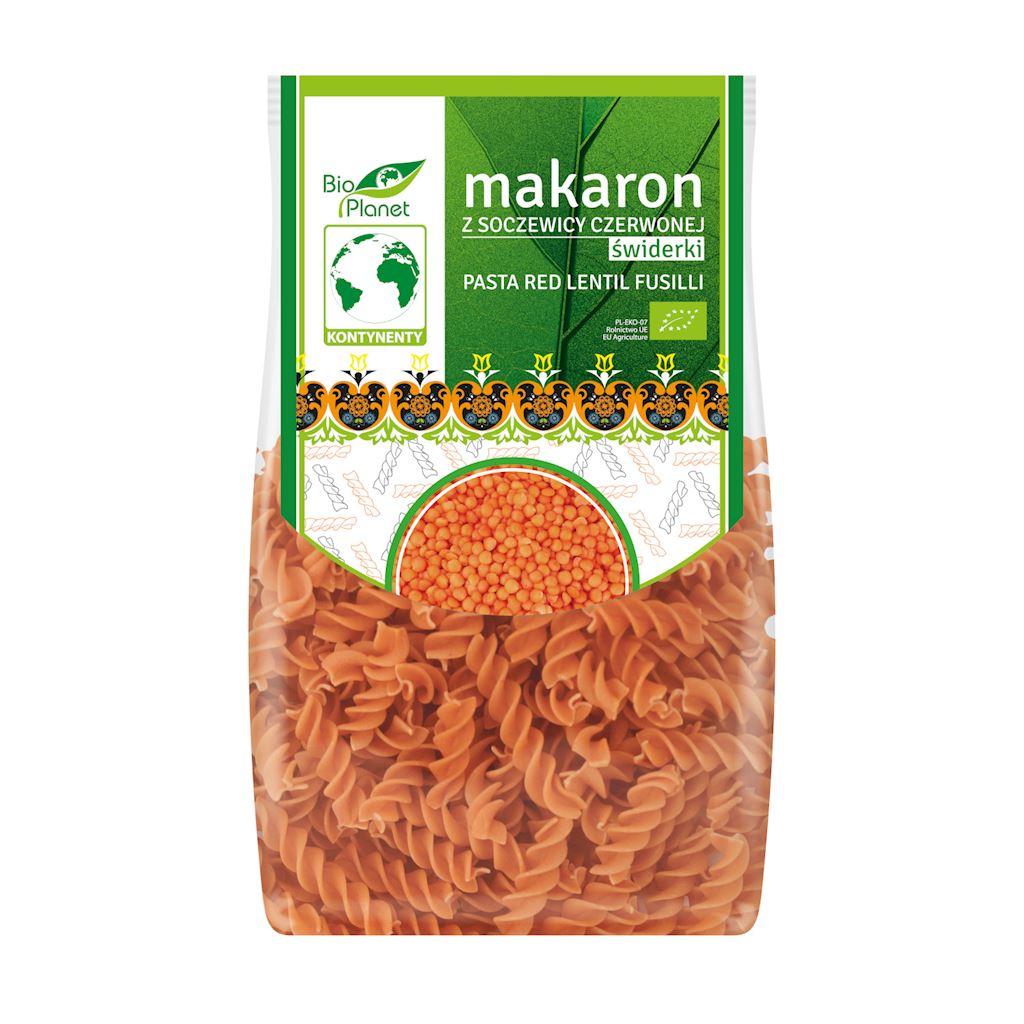 Makaron proteinowy (z soczewicy czerwonej) świderki bio 250 g