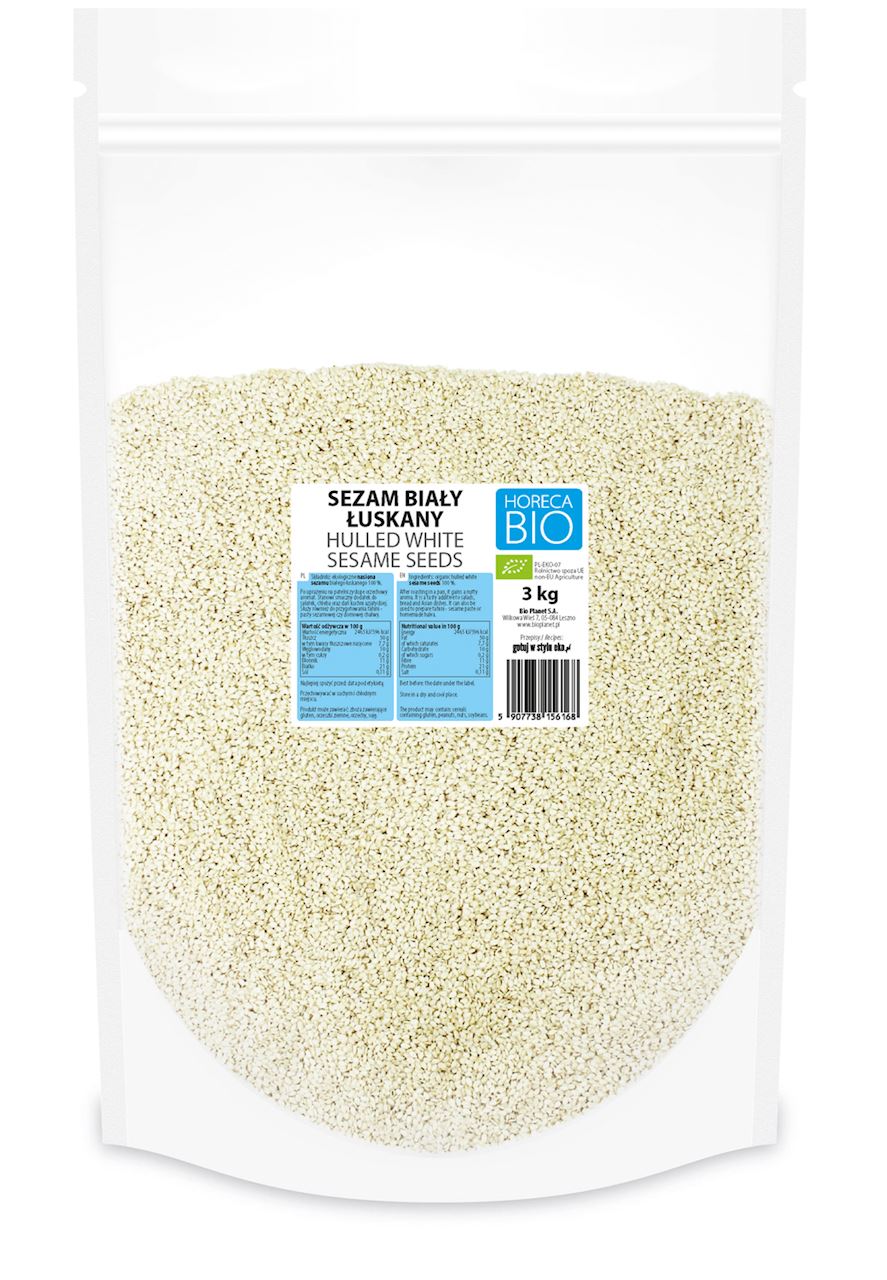 Sezam biały łuskany bio 3 kg