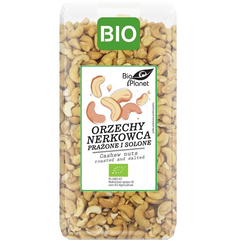 Orzechy nerkowca prażone i solone bio 350 g