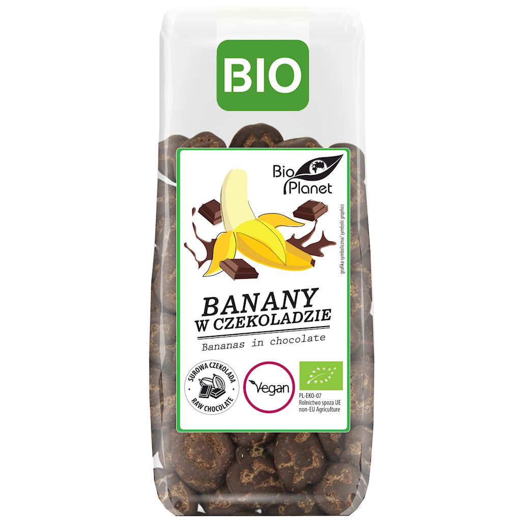 Banany w surowej czekoladzie bio 100 g