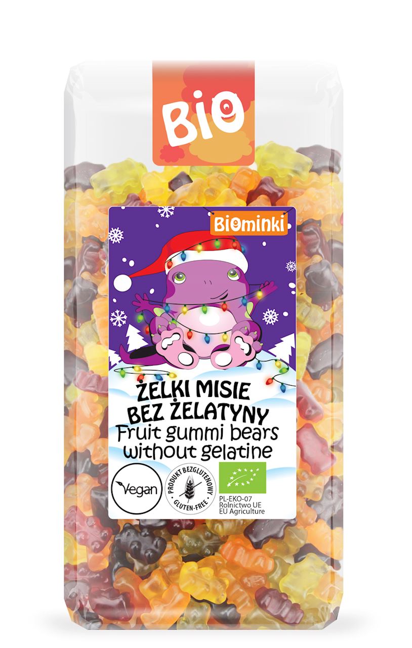 Żelki misie bez żelatyny bezglutenowe bio 500 g