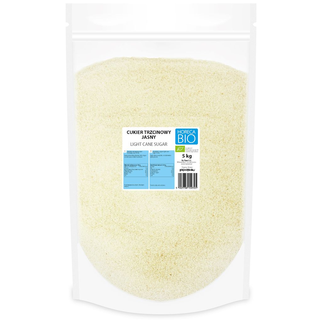Cukier trzcinowy jasny bio 5 kg