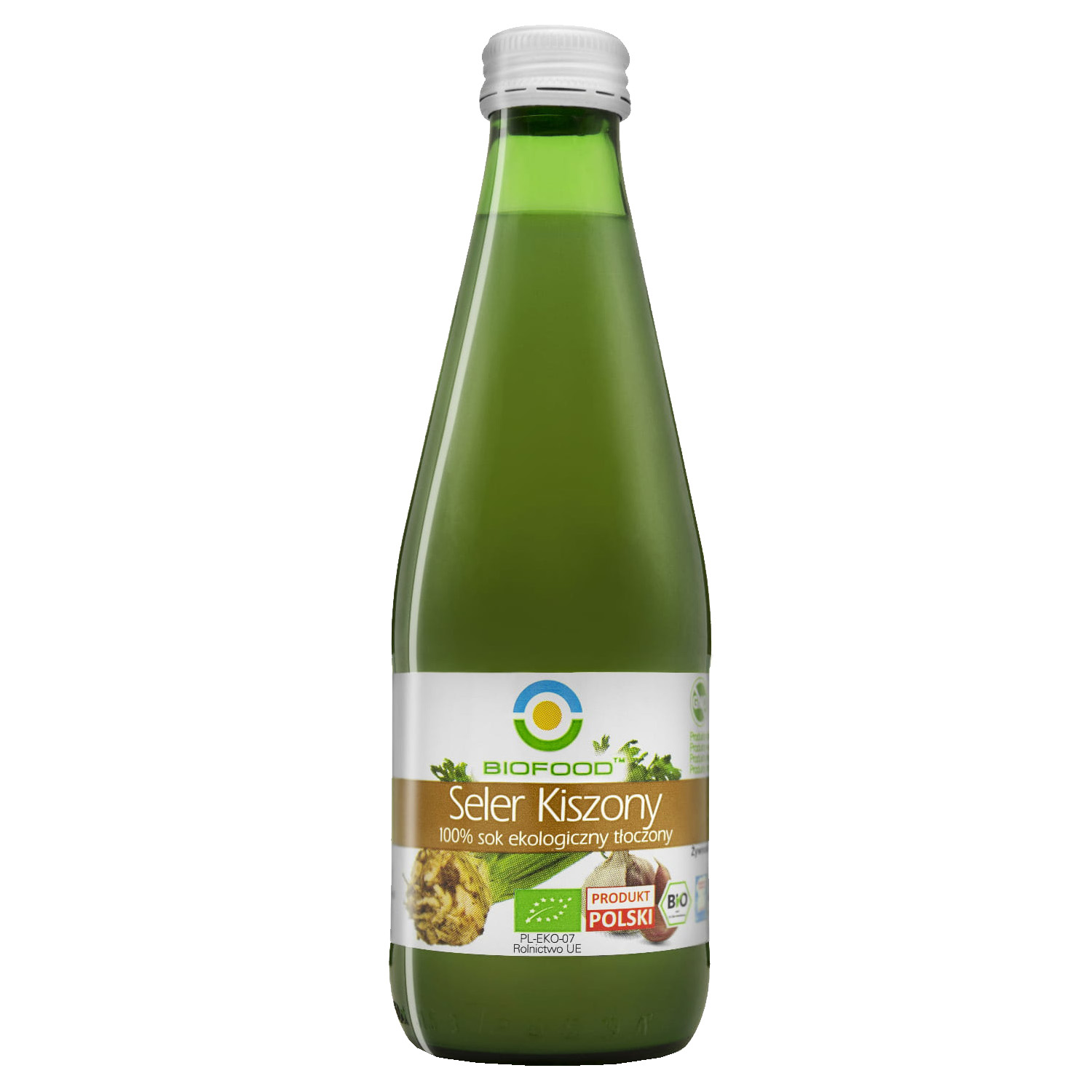 Sok z selerów kiszonych nfc bezglutenowy bio 300 ml