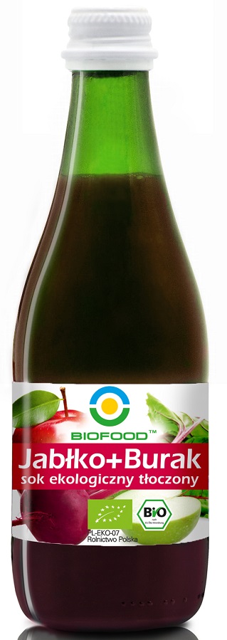 Sok jabłko - burak nfc bezglutenowy bio 300 ml