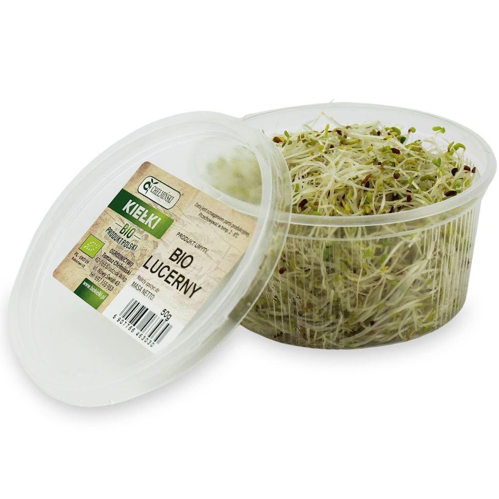 Kiełki lucerny świeże bio (około 50 g)