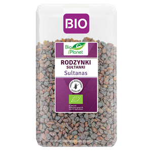 RODZYNKI SUŁTANKI BEZGLUTENOWE BIO 1 kg - BIO PLANET
