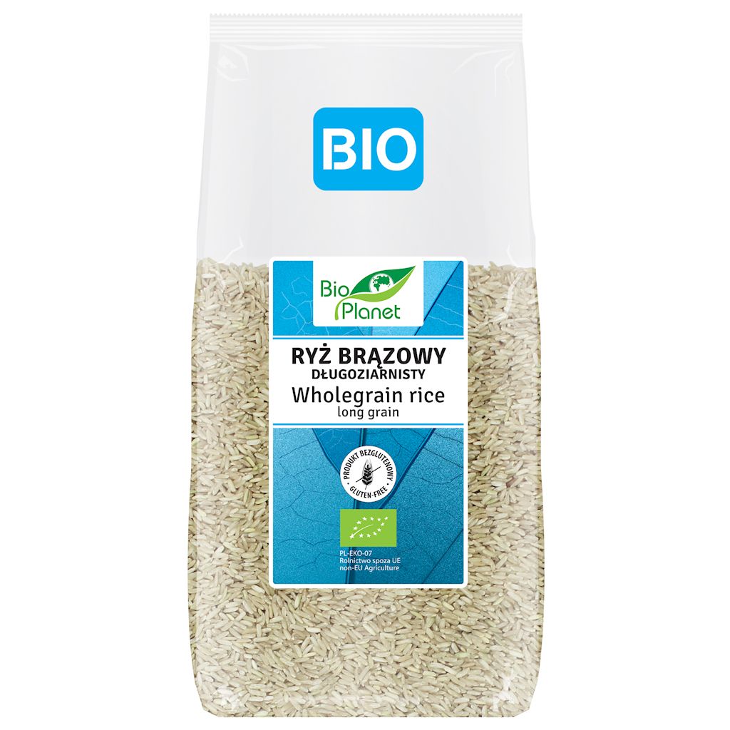 Ryż brązowy długoziarnisty bezglutenowy bio 500 g