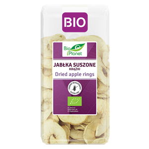 JABŁKA SUSZONE KRĄŻKI BEZGLUTENOWE BIO 100 g - BIO PLANET