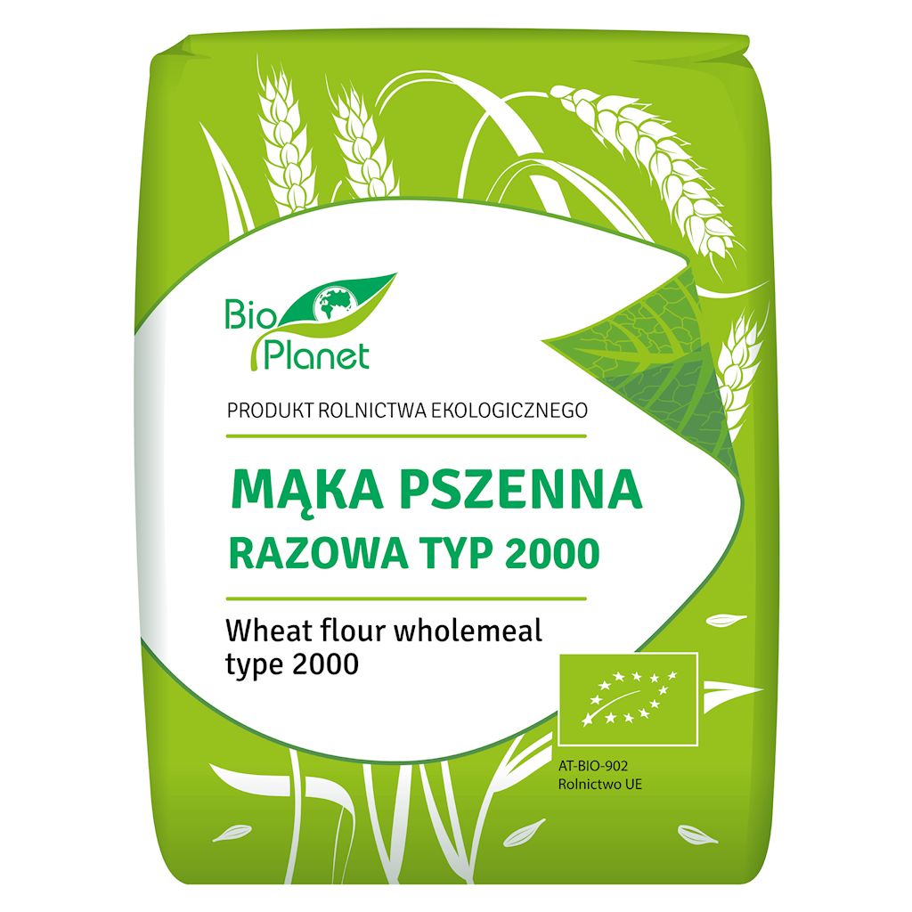 Mąka pszenna razowa typ 2000 bio 1 kg