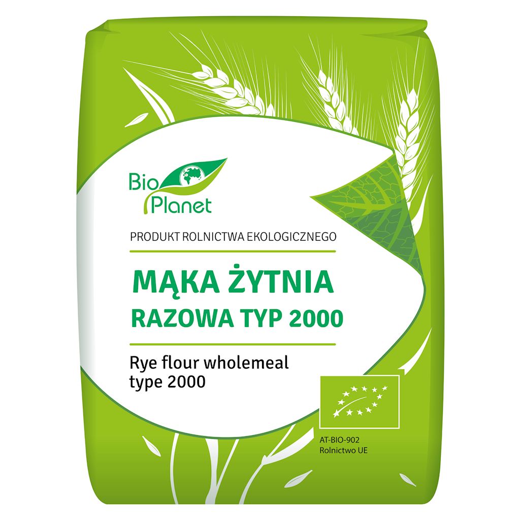 Mąka żytnia razowa typ 2000 bio 1 kg