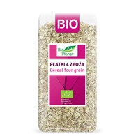 PŁATKI 4 ZBOŻA (ORKISZ, OWIES, JĘCZMIEŃ, ŻYTO) BIO 300 g - BIO PLANET