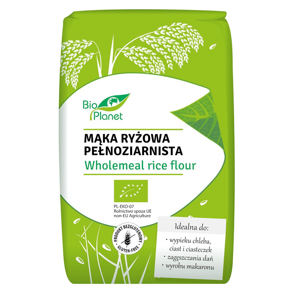 Mąka ryżowa pełnoziarnista bezglutenowa bio 500 g